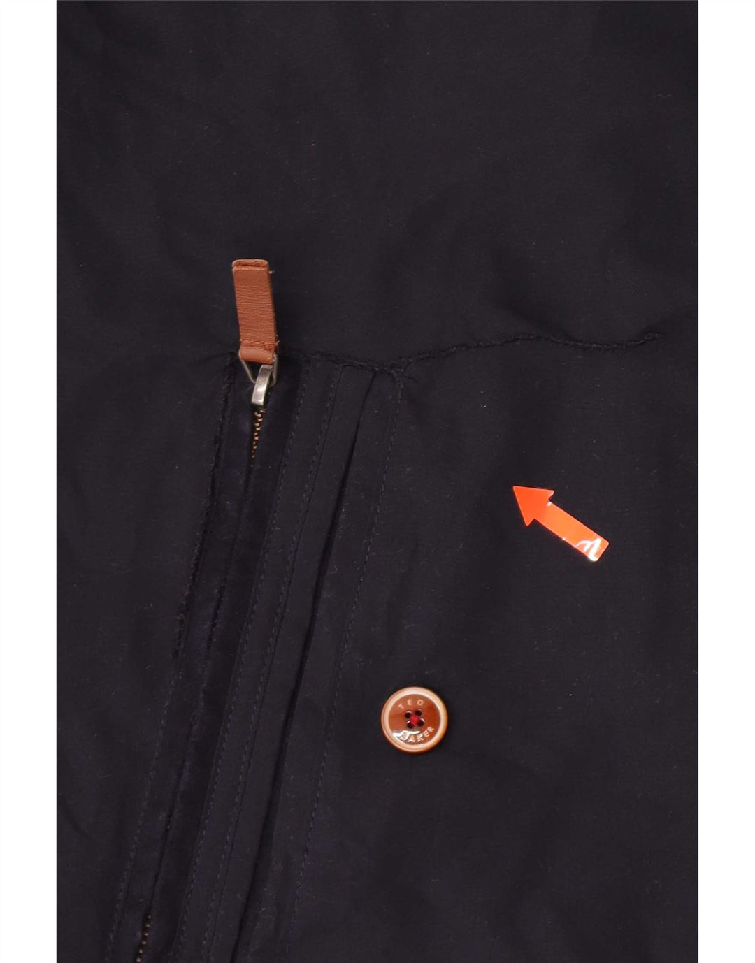 Giubbotto bomber da uomo Ted Baker taglia 3 medio poliestere blu navy