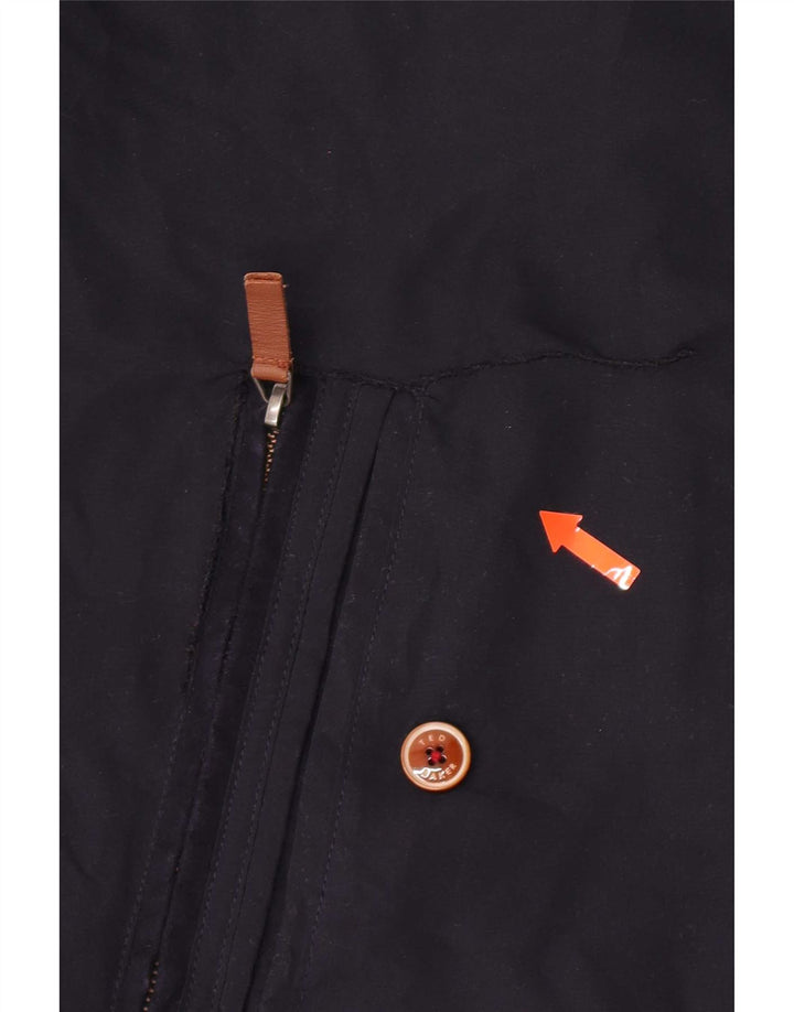 Giubbotto bomber da uomo Ted Baker taglia 3 medio poliestere blu navy