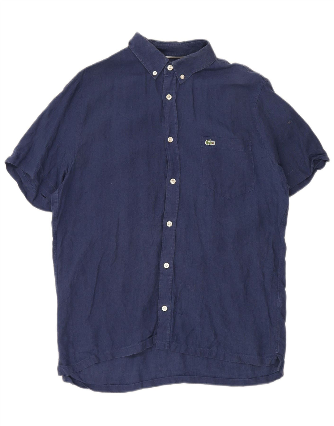 Camicia Lacoste da uomo a maniche corte vestibilità regolare taglia 40 medio blu navy