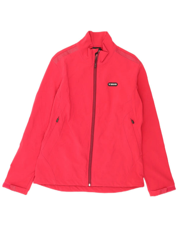 Giacca da ginnastica da donna Brugi UK 14 Large Red Poliestere Sports