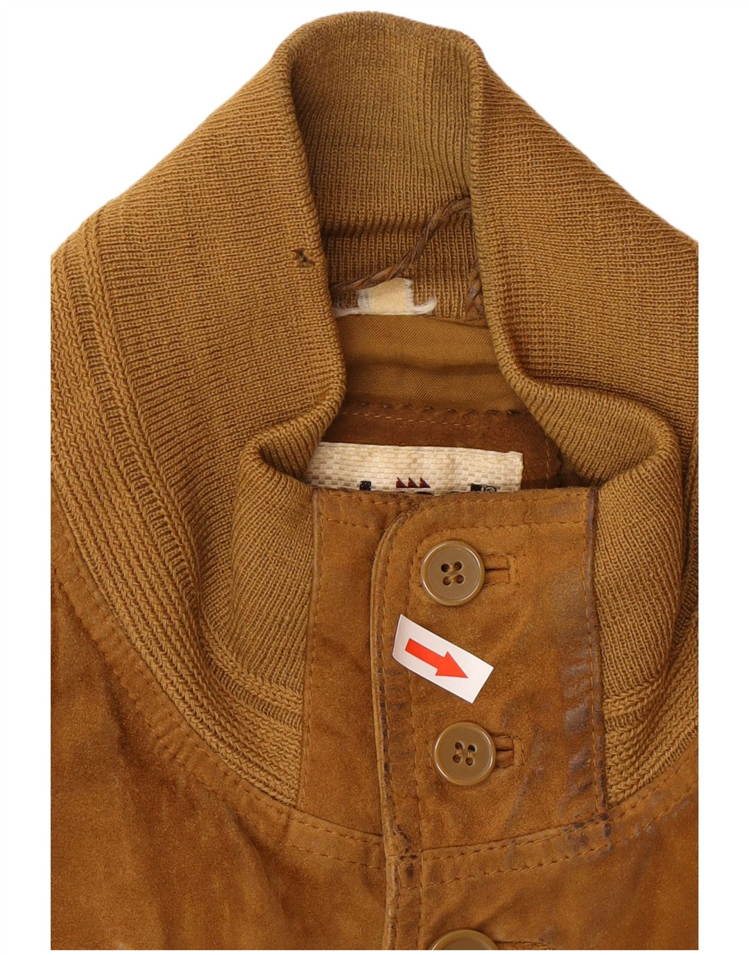 Giubbotto bomber in pelle scamosciata da uomo Conbipel UK 42 XL in pelle marrone