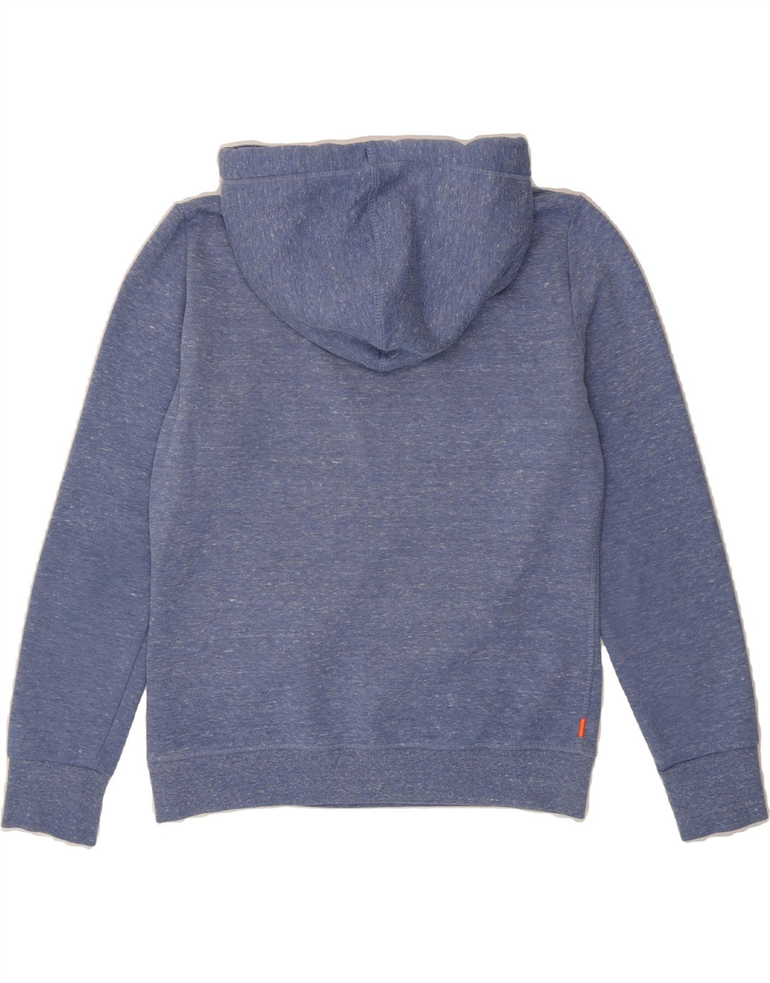 SUPERDRY Womens Graphic Hoodie Jumper UK 12 Medium Blue Polyester Vintage Superdry and Second-Hand Superdry from Messina Hembry 