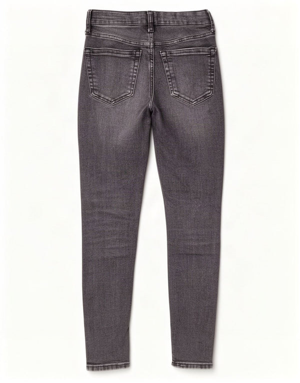 Topshop Jeans skinny effetto consumato Jamie da donna UK 8 Small W26 L26 Cotone grigio