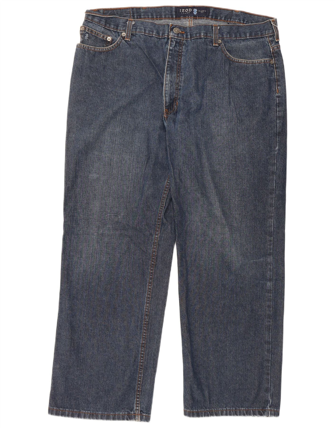 Jeans dritti da uomo vestibilità classica IZOD W40 L30 cotone blu