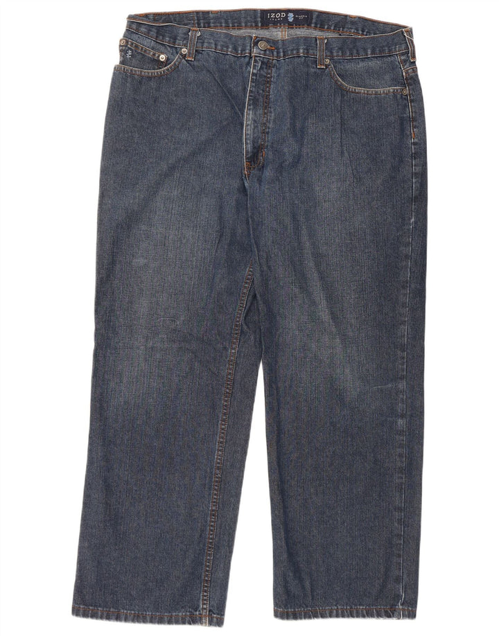 Jeans dritti da uomo vestibilità classica IZOD W40 L30 cotone blu