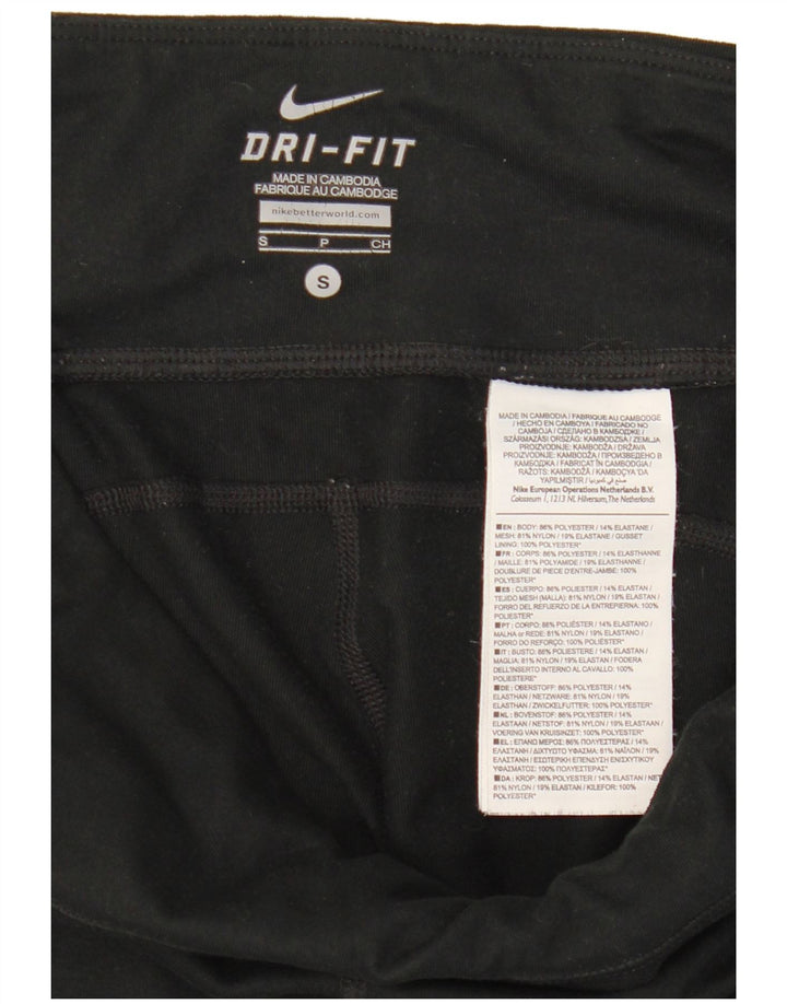 Leggings Nike Dri Fit Capri da donna UK 10 piccoli poliestere nero