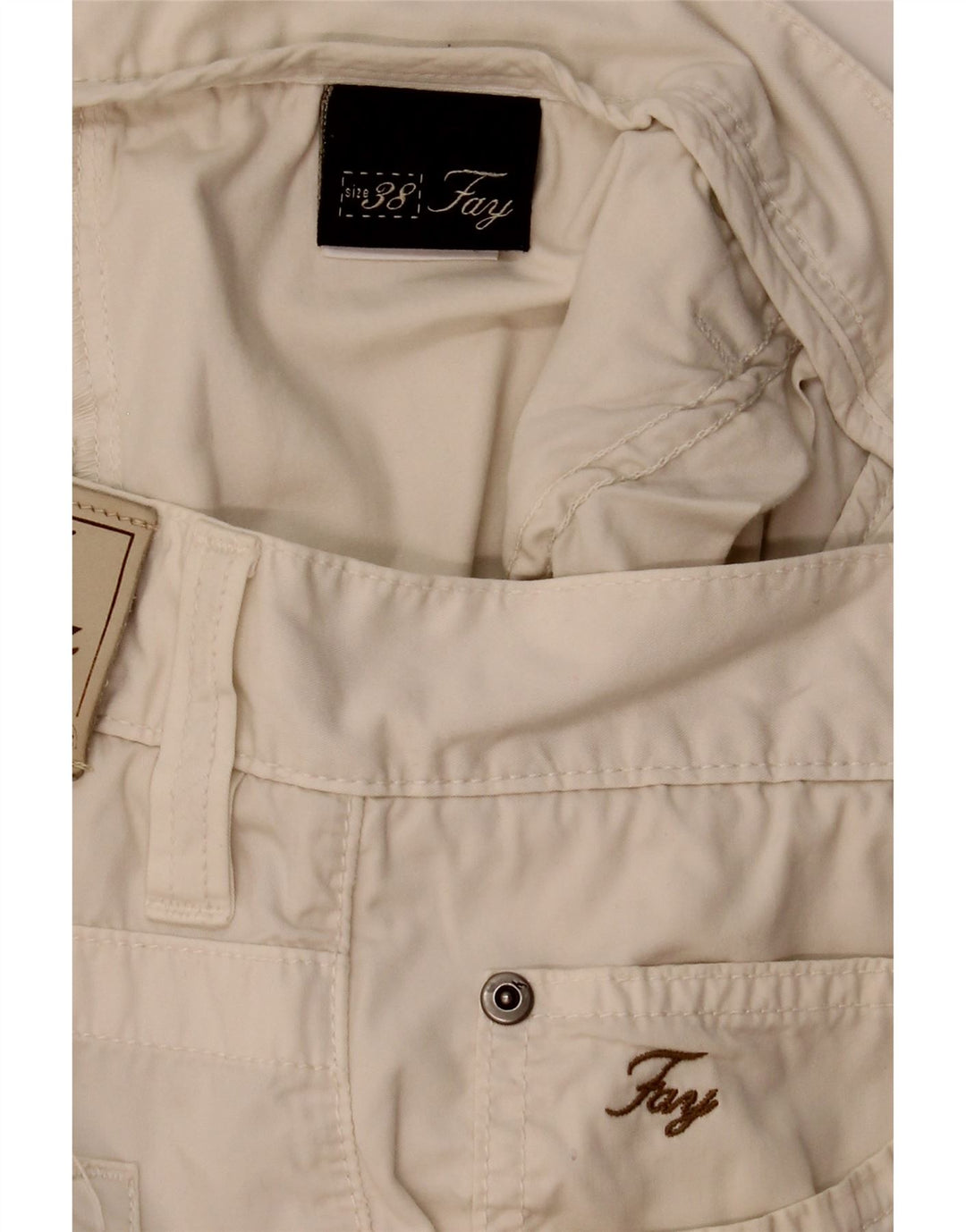 Pantaloncini casual da uomo Fay W38 XL in cotone beige