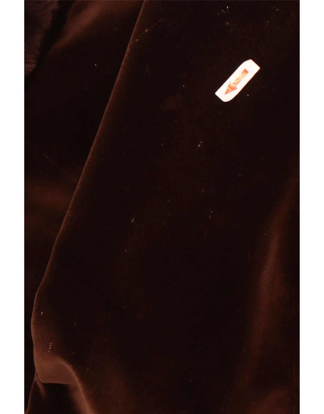 Soprabito vintage in velluto da donna UK 10 piccolo marrone