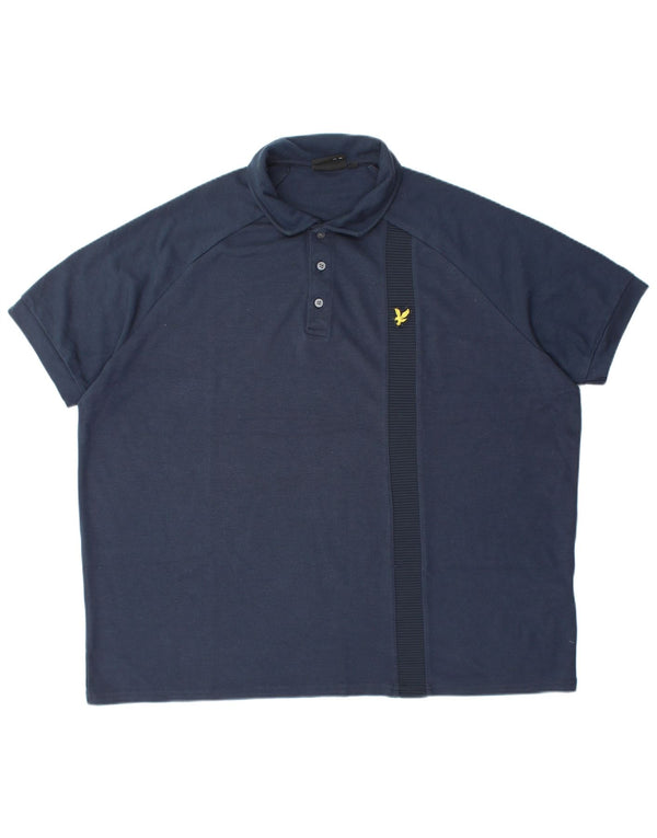 Polo da uomo LYLE & SCOTT 2XL in viscosa blu navy