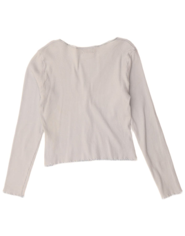 Top cardigan corto da donna Hobbs UK 14 cotone blu medio
