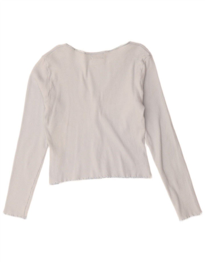 Top cardigan corto da donna Hobbs UK 14 cotone blu medio