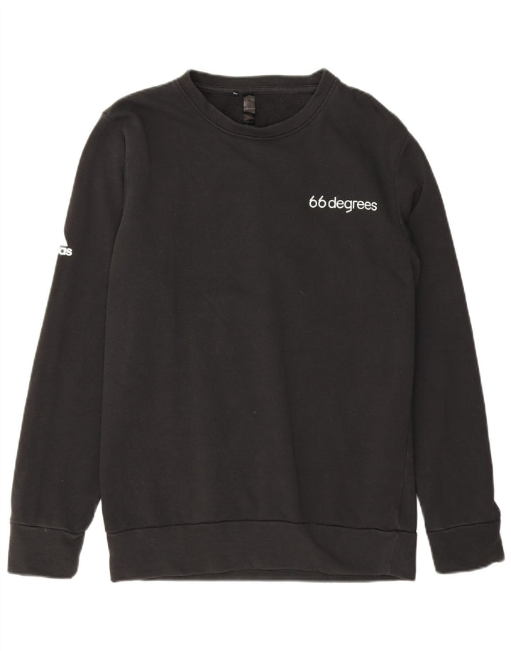 Felpa grafica da uomo Adidas Maglione piccolo cotone nero