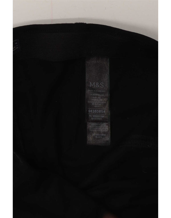 Pantaloni corti da donna Marks & Spencer UK 14 Large W30 L25 Poliestere nero