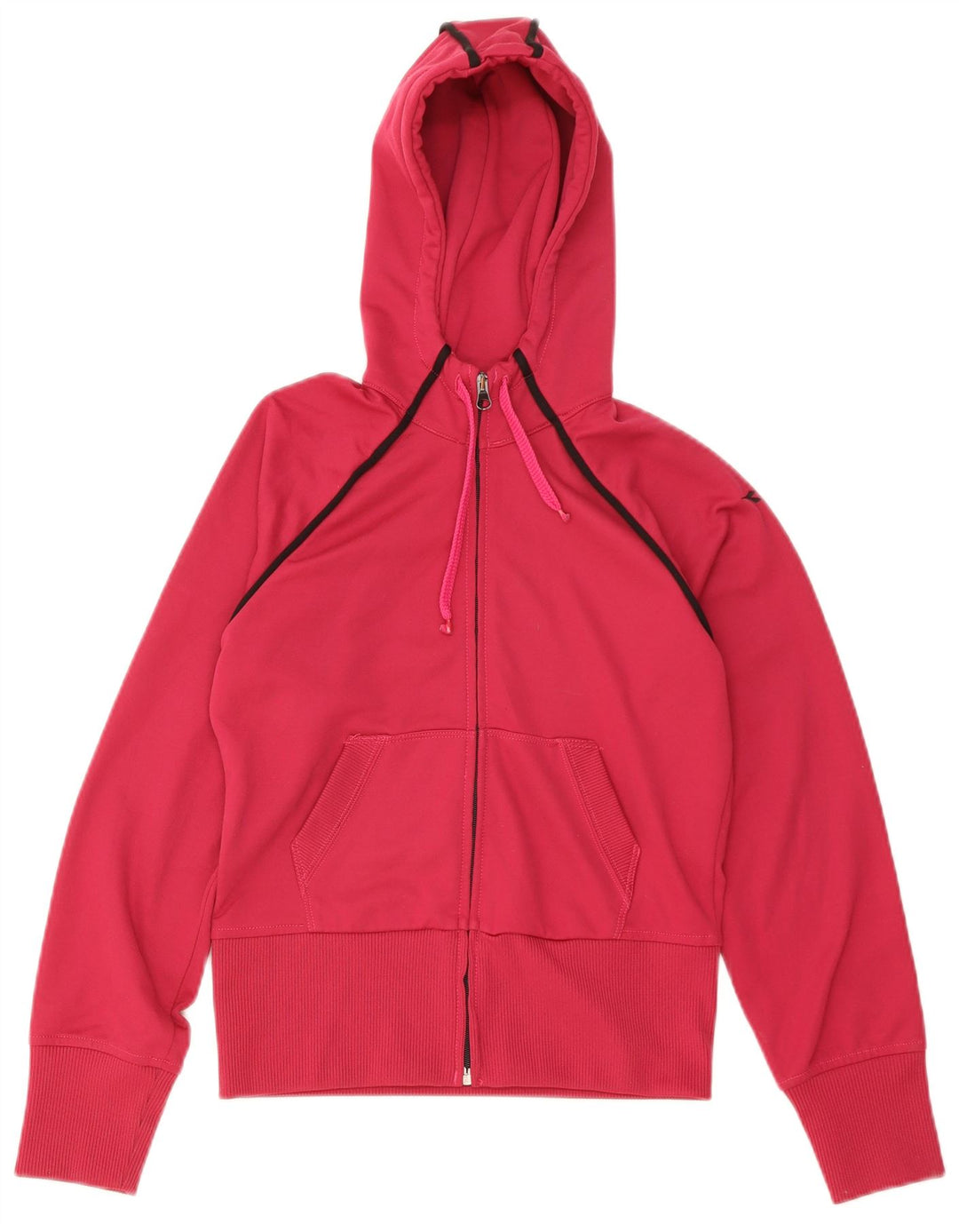 Felpa con cappuccio e zip da donna Diadora IT 42 Poliestere rosa medio