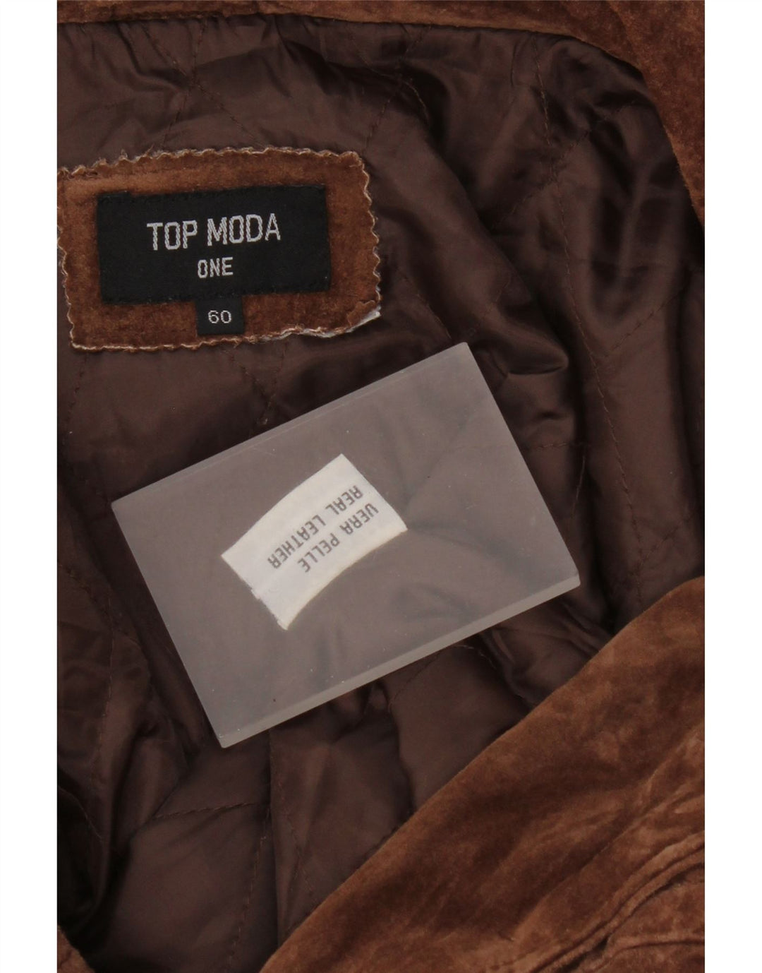 Giacca vintage in pelle scamosciata da uomo taglia 60 3XL in pelle marrone