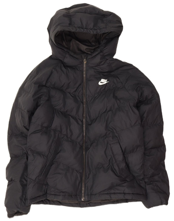 Giacca imbottita con cappuccio Nike da bambino 13-14 anni XL poliestere nero