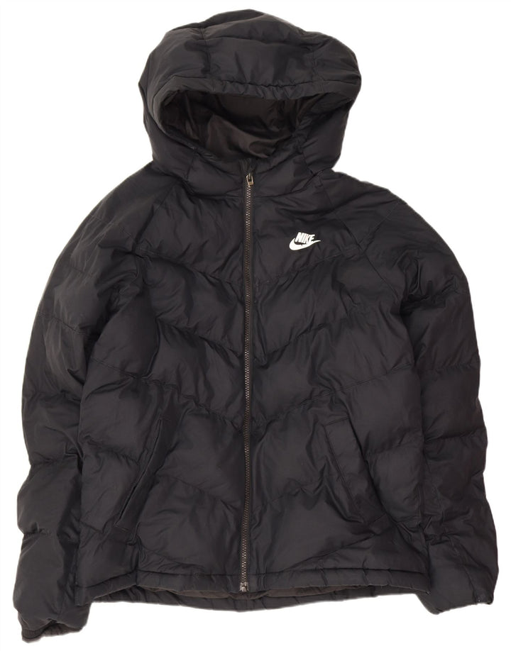 Giacca imbottita con cappuccio Nike da bambino 13-14 anni XL poliestere nero