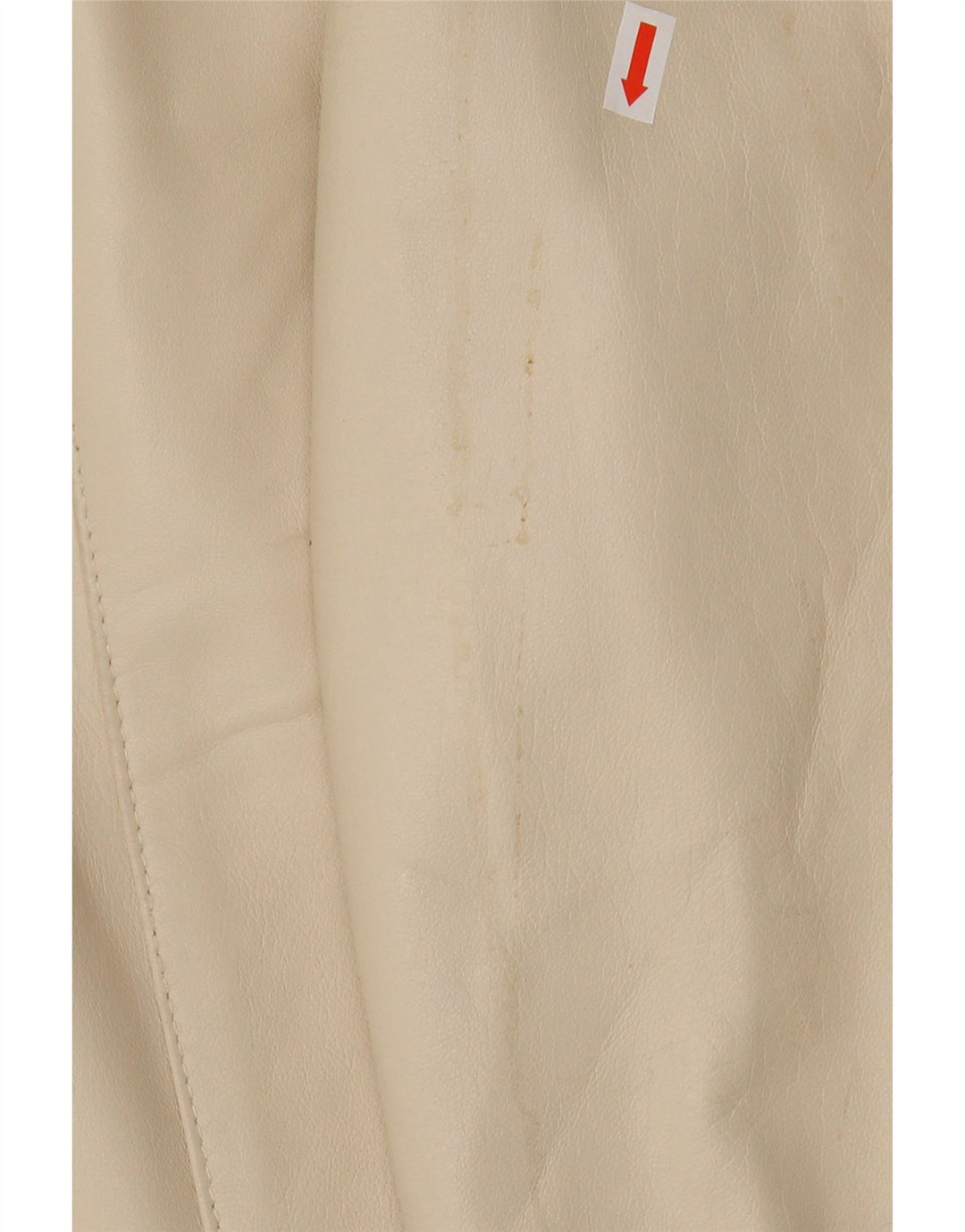 VINTAGE Mens 3 Button Leather Blazer Jacket IT 52 XL Beige Leather