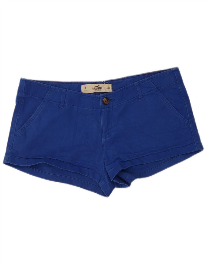 Pantaloni caldi Hollister da donna US 7 medi W28 cotone blu