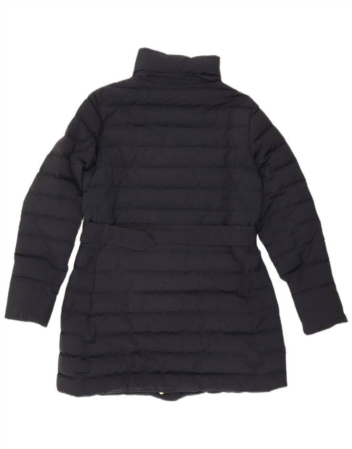 Cappotto imbottito da donna Woolrich UK 16 grande poliestere blu navy