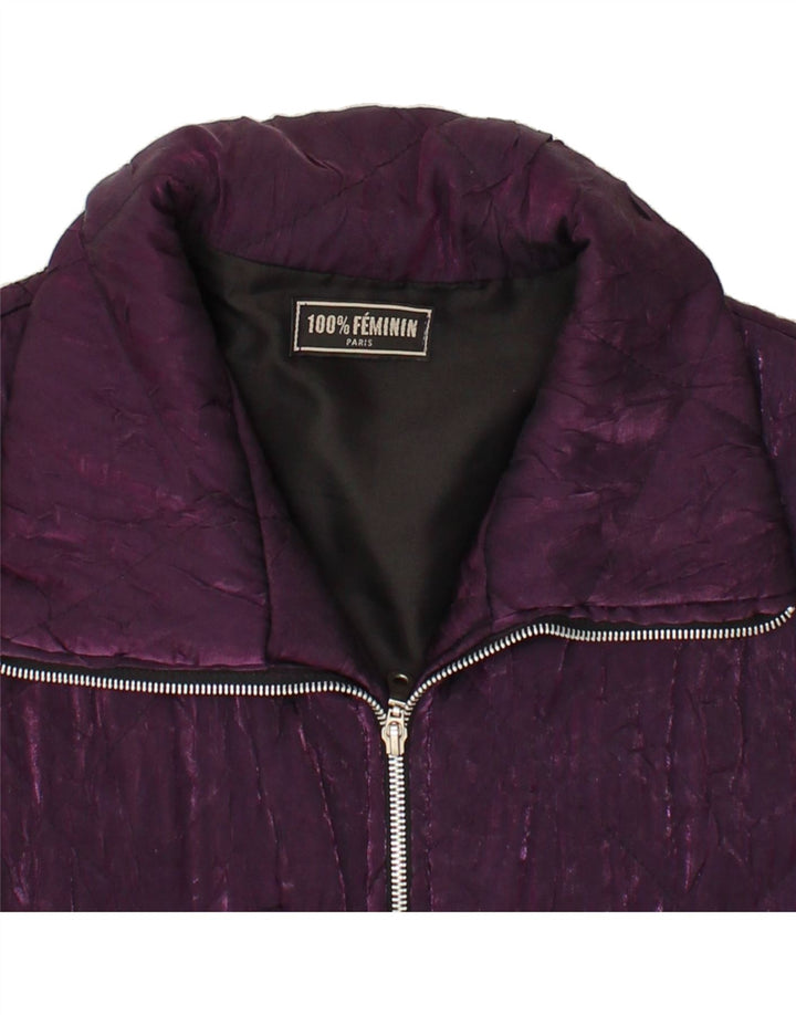VINTAGE Womens Padded Gilet UK 16 Large Purple Vintage Vintage and Second-Hand Vintage from Messina Hembry 