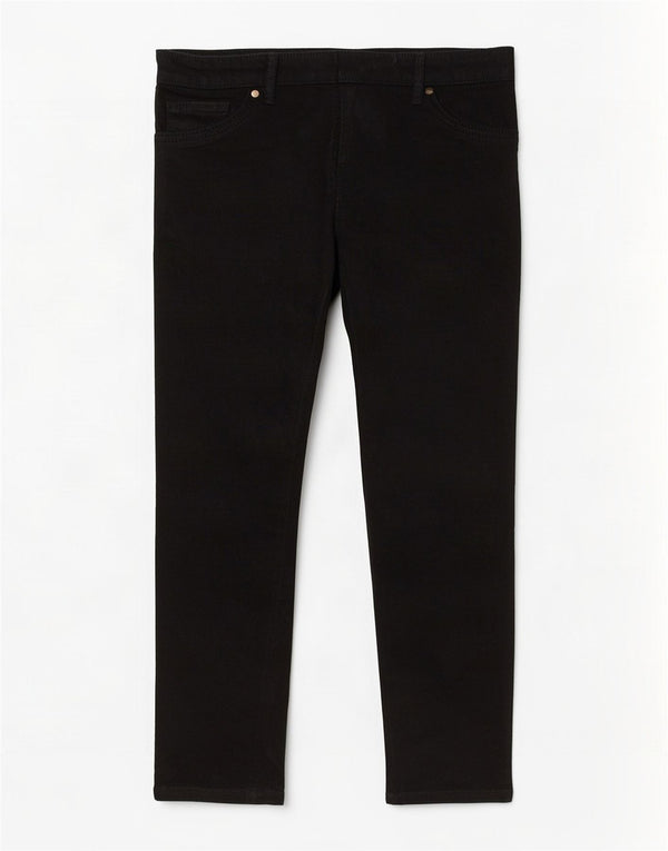 Jeans crop slim da donna Marks & Spencer UK 12 medio W30 L26 cotone nero