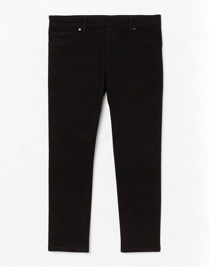 Jeans crop slim da donna Marks & Spencer UK 12 medio W30 L26 cotone nero
