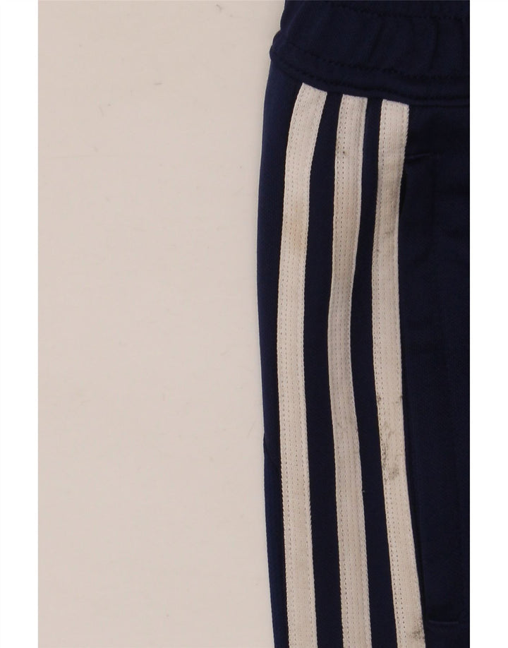 Pantaloni della tuta da ragazzo Adidas 11-12 anni in poliestere blu navy