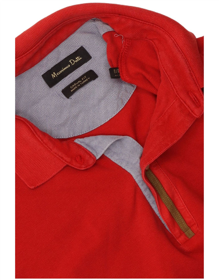 Polo da uomo vestibilità casual Massimo Dutti grande rossa