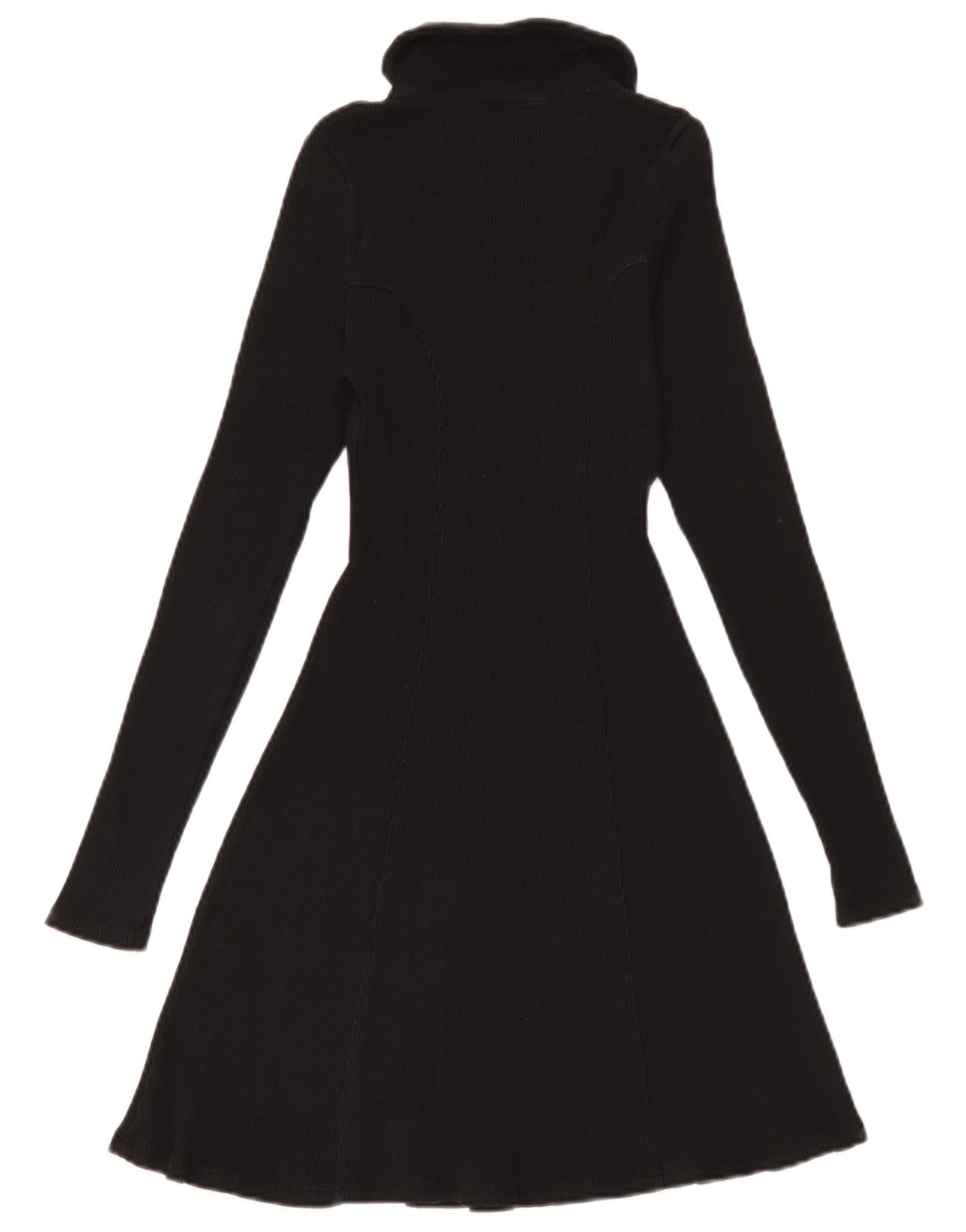 Abito polo a maniche lunghe da donna Zara UK 12 medio nero
