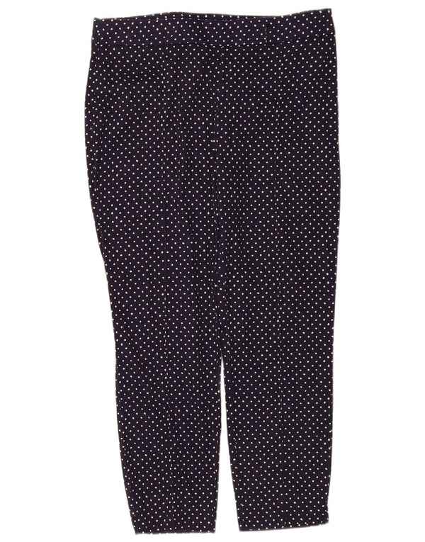 Pantaloni casual slim da donna Zara XL W32 L26 Blu navy maculato
