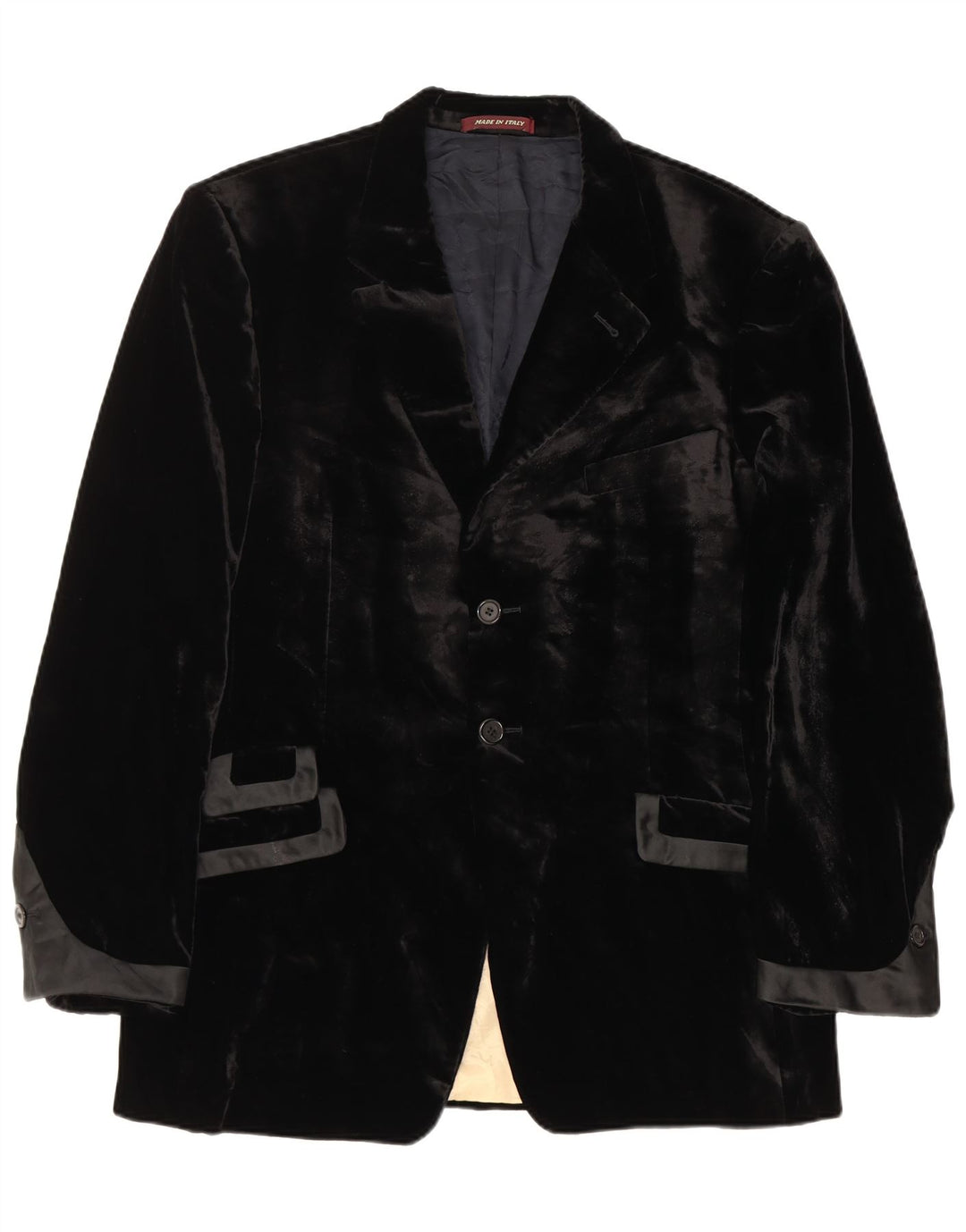 Giacca blazer in velluto a 2 bottoni da uomo Paul Smith UK 44 2XL viscosa nera