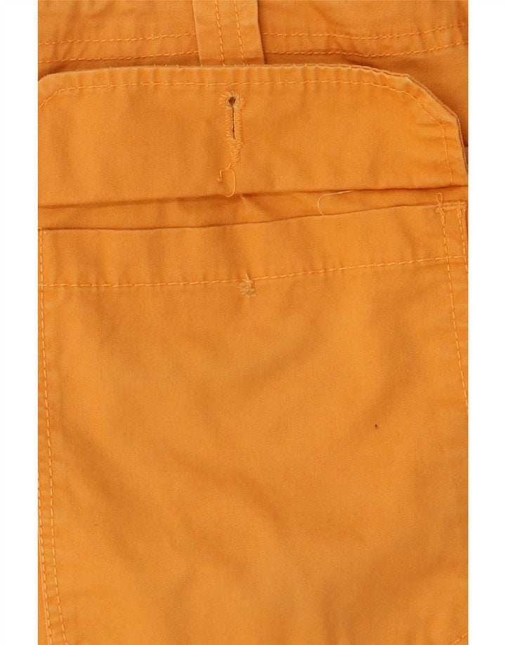 Pantaloncini cargo vintage da uomo IT 46 piccoli W32 in cotone arancione