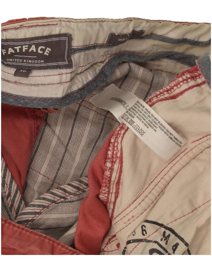 Pantaloncini cargo da uomo Fat Face W36 grandi in cotone rosso