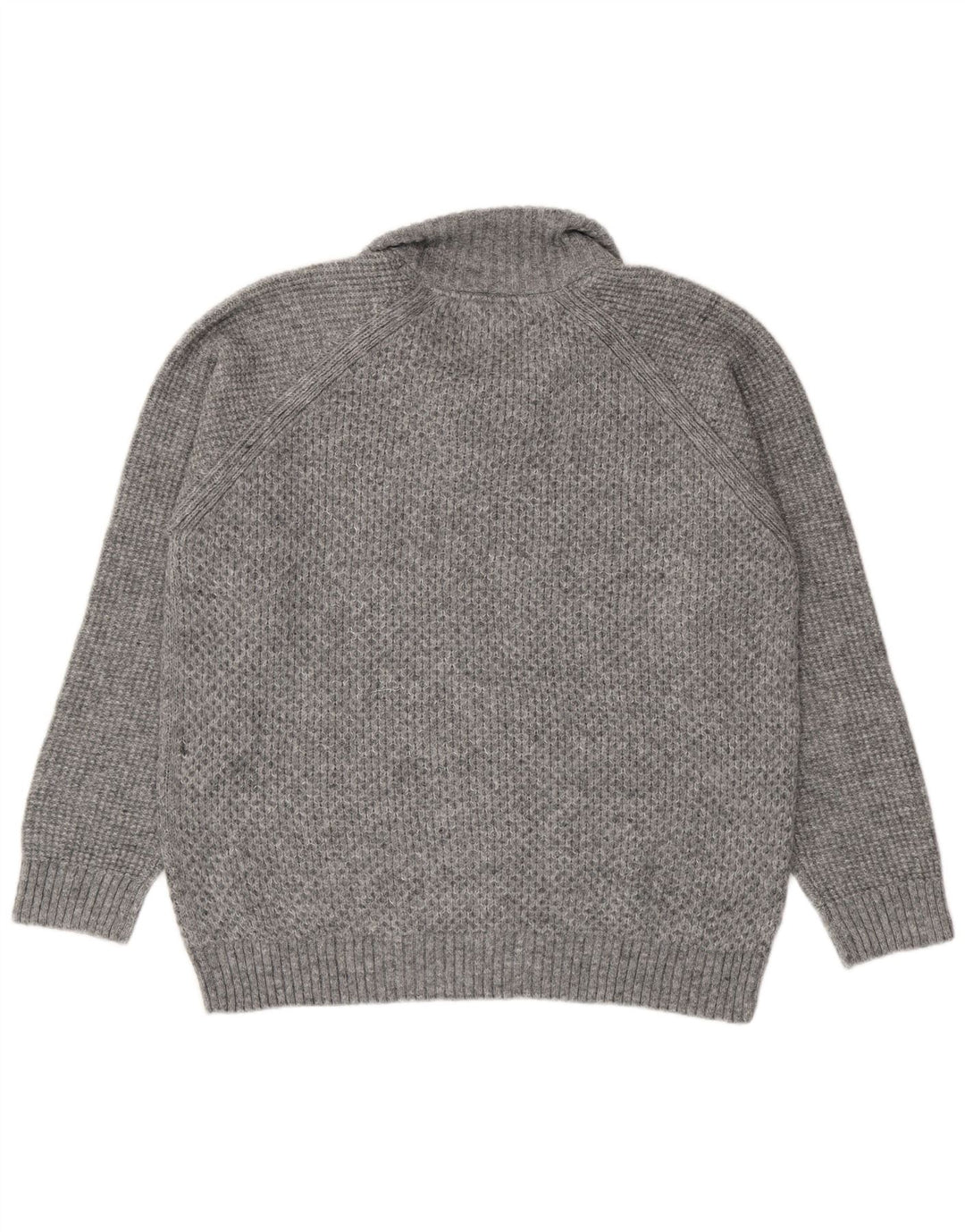 Maglione da uomo Marks & Spencer vestibilità regolare con zip e collo XL in acrilico grigio