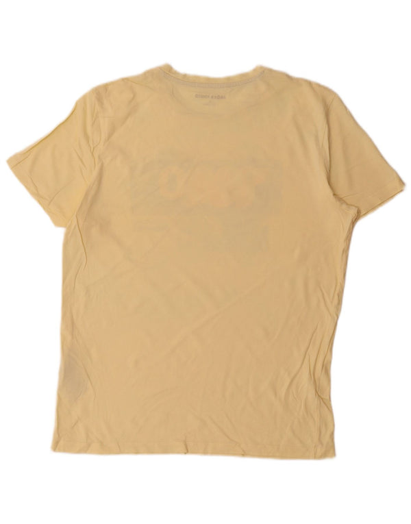 T-shirt grafica da uomo Jack & Jones Top in cotone giallo medio