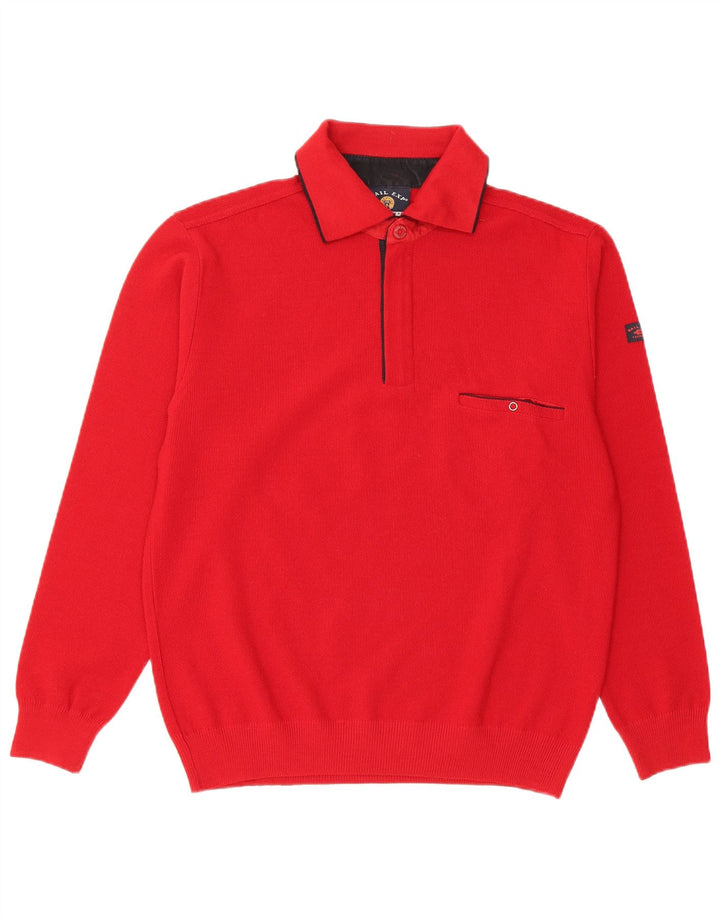 Maglione da uomo a collo alto SAIL EXP IT 48 Lana merino rosso medio