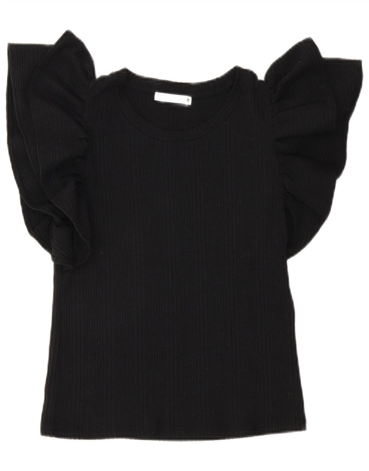 Top corto in camicetta corta da donna Zara UK 10 piccolo nero