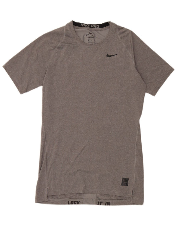 T-shirt Nike Dri Fit da uomo, grande, in poliestere grigio