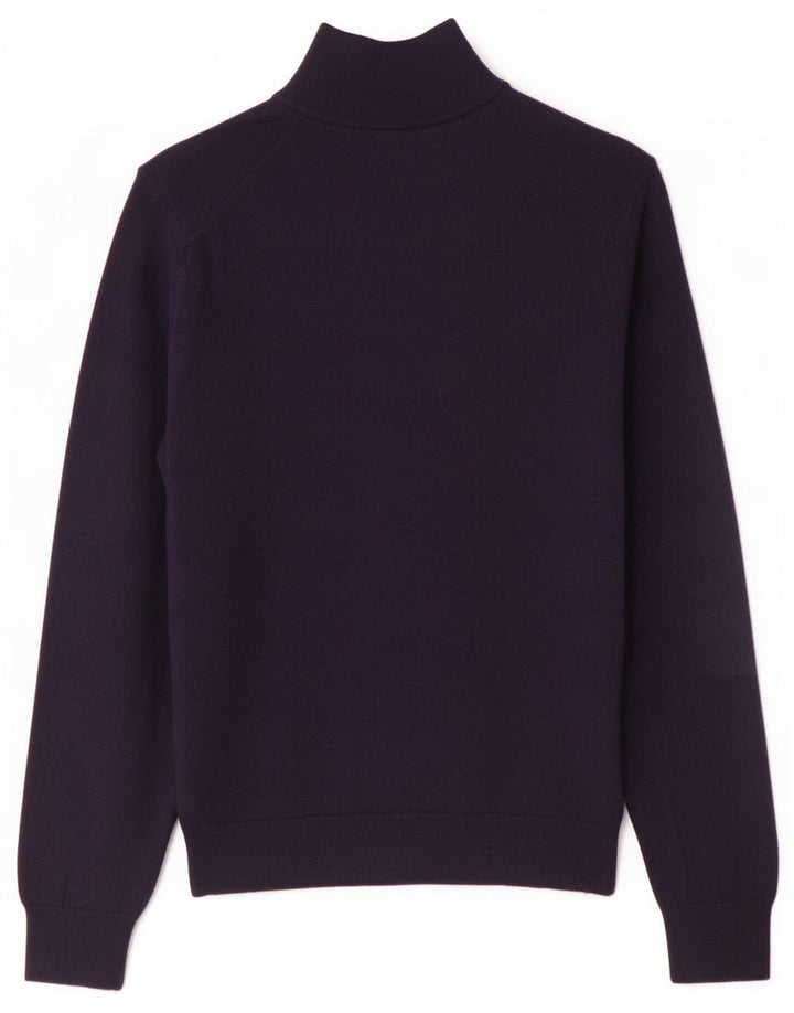 Gant Maglione da uomo con zip e collo, grande, in lana blu navy