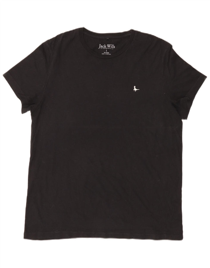 T-shirt da uomo Jack Wills Top grande in cotone nero