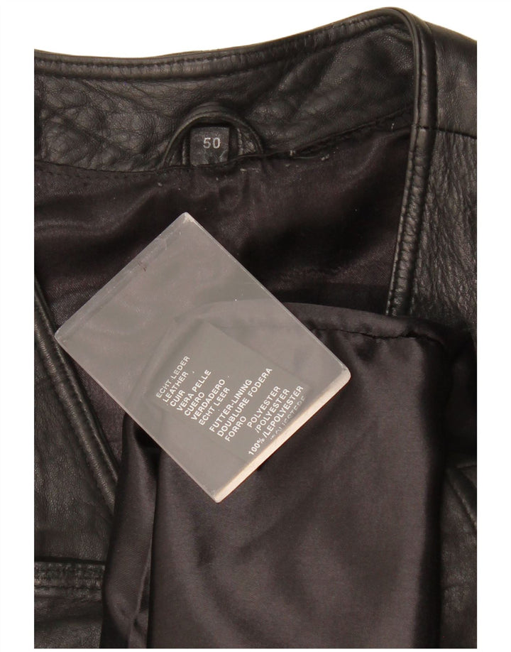 Gilet in Pelle Uomo VINTAGE IT 50 Medio Nero