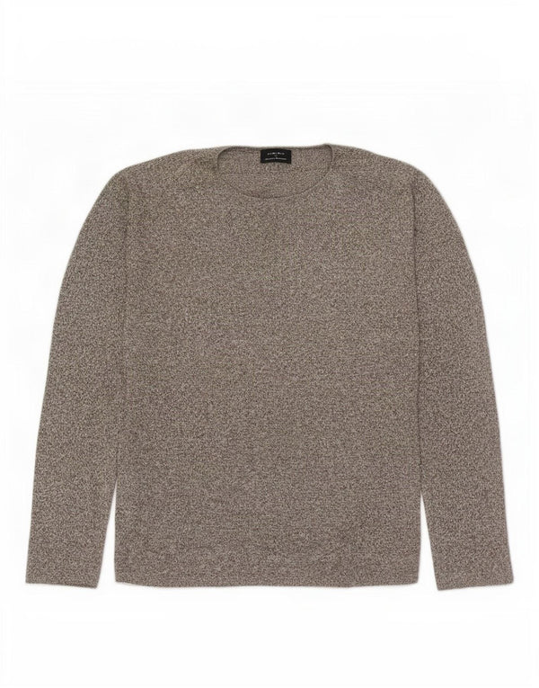 Maglione girocollo da uomo Zara piccolo in cotone chiazzato grigio