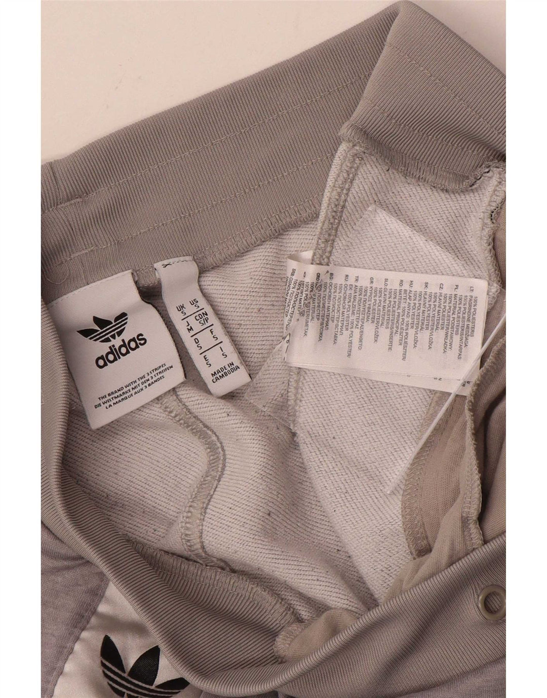 Pantaloncini sportivi grafici da uomo Adidas piccoli in poliestere color block grigio