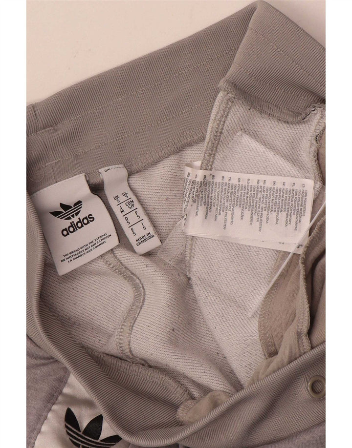 Pantaloncini sportivi grafici da uomo Adidas piccoli in poliestere color block grigio