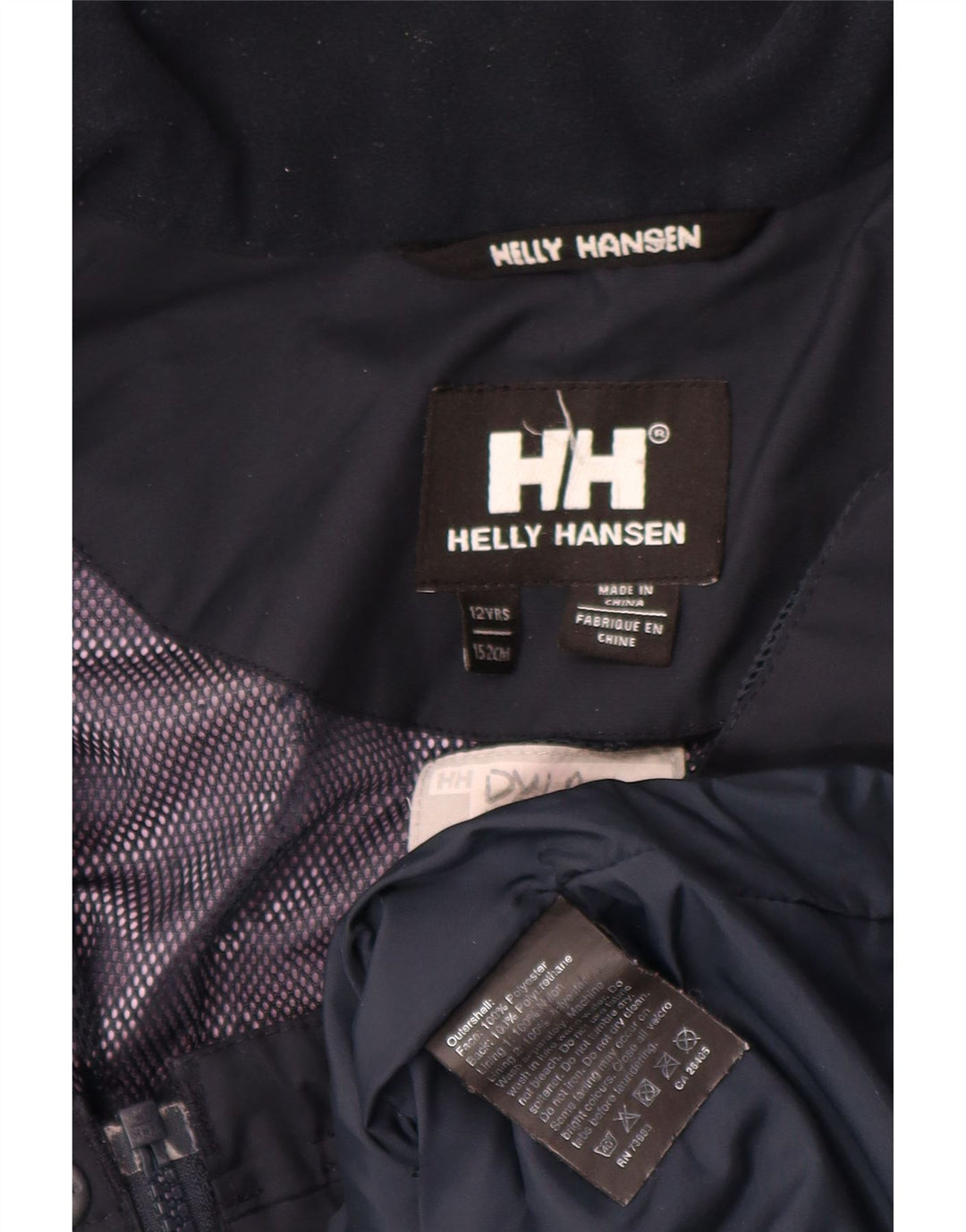 Giacca antipioggia con cappuccio da ragazzo Helly Hansen 11-12 anni in poliestere blu navy