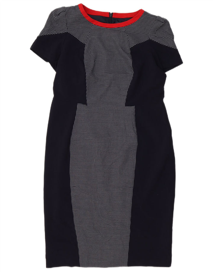 Abito tubino da donna Marks & Spencer UK 14 Poliestere medio a quadri blu navy