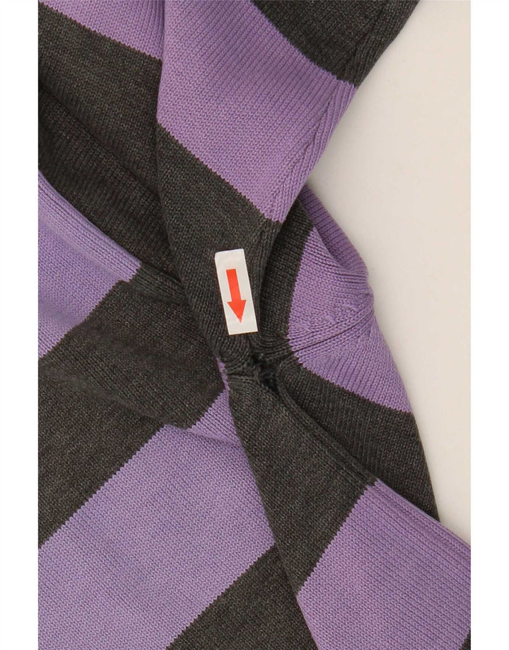 Jack & Jones Maglione da uomo con scollo a V a righe viola medio