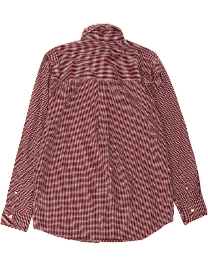 CHAPS Mens Shirt Medium Red Gingham Cotton Vintage Chaps and Second-Hand Chaps from Messina Hembry 