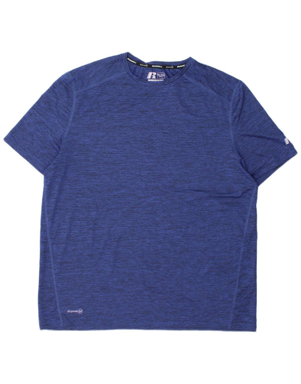 RUSSELL ATHLETIC Maglietta da uomo Dri-Power UK 46/48 XL Blu navy screziato